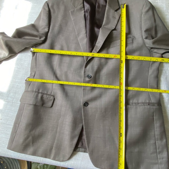 Chaps Mens Brown Black Blend Wool Business Formal Blazer- Sz-48R - Picture 13 of 16